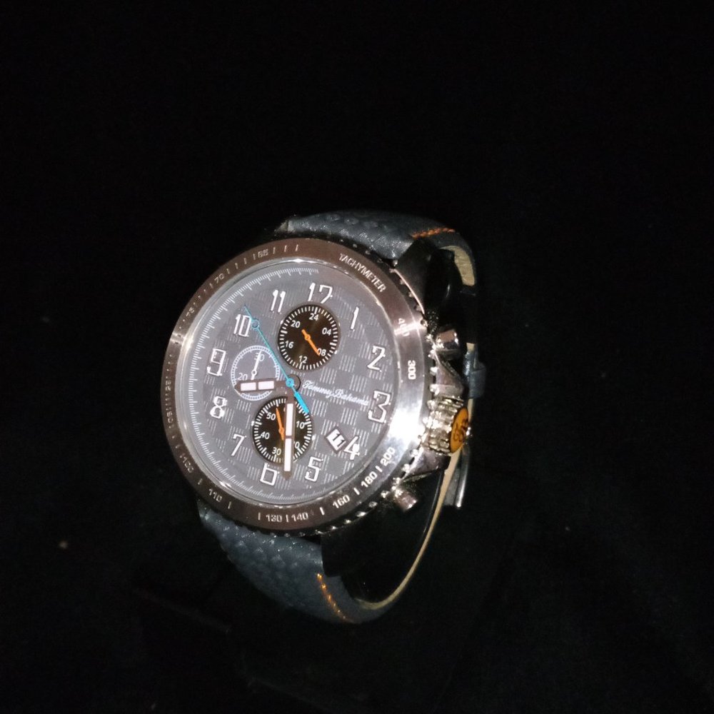 COPY - Working Pre-Loved Tommy Bahama Kona Grand Prix Watch Gray Black Orange 1…